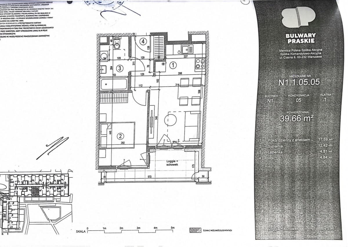 Dwupokojowe mieszkanie w Bulwarach Praskich z widokiem na zieleń – 15