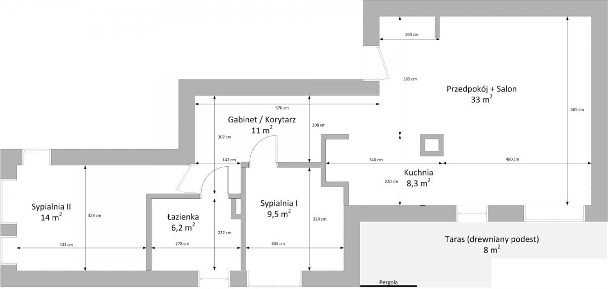 Mieszkanie na parterze z tarasem w Wilanowie – 19