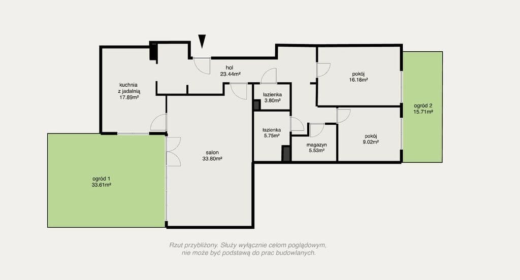 Przestronny apartament 3-pokojowy z dwoma ogrodami – 11