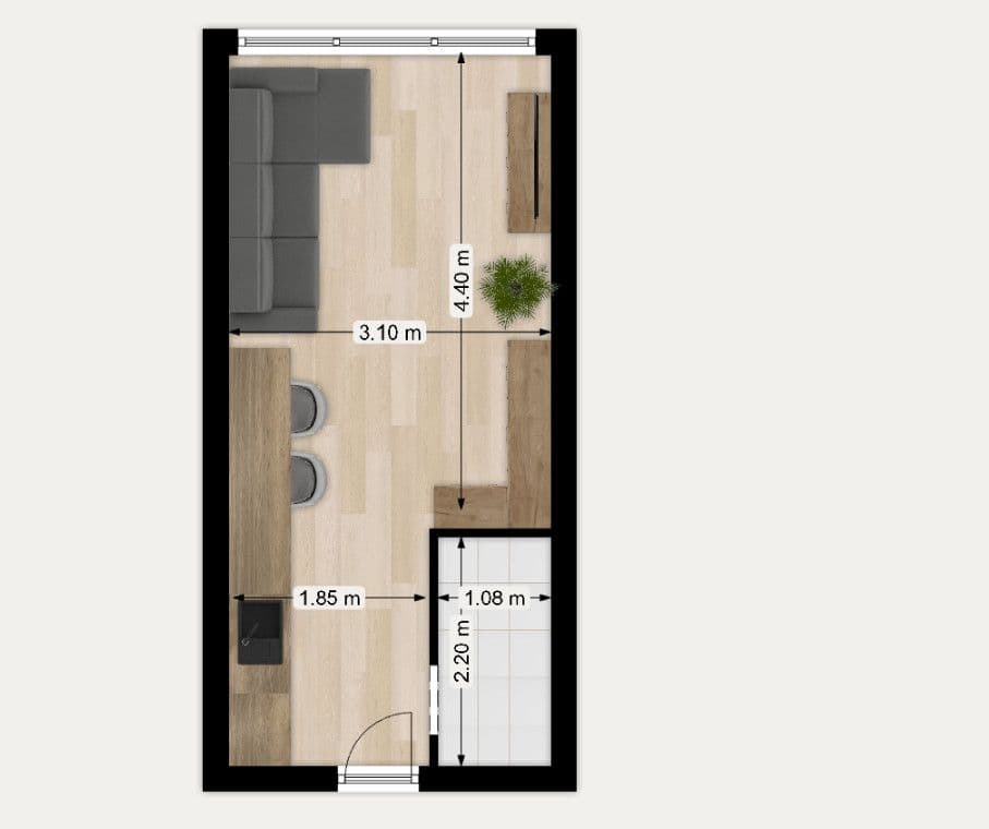 Kawalerka z widokiem na drapacze chmur w centrum – 15