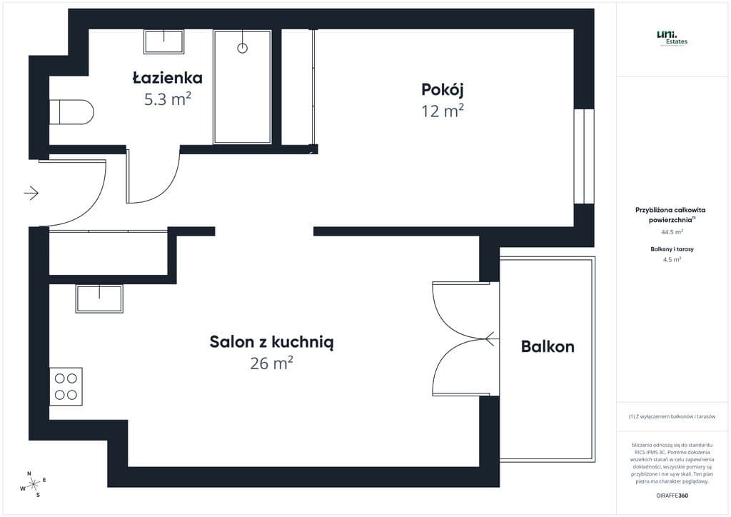 Komfortowy 2-pokojowy apartament z dużą ilością miejsca – 2