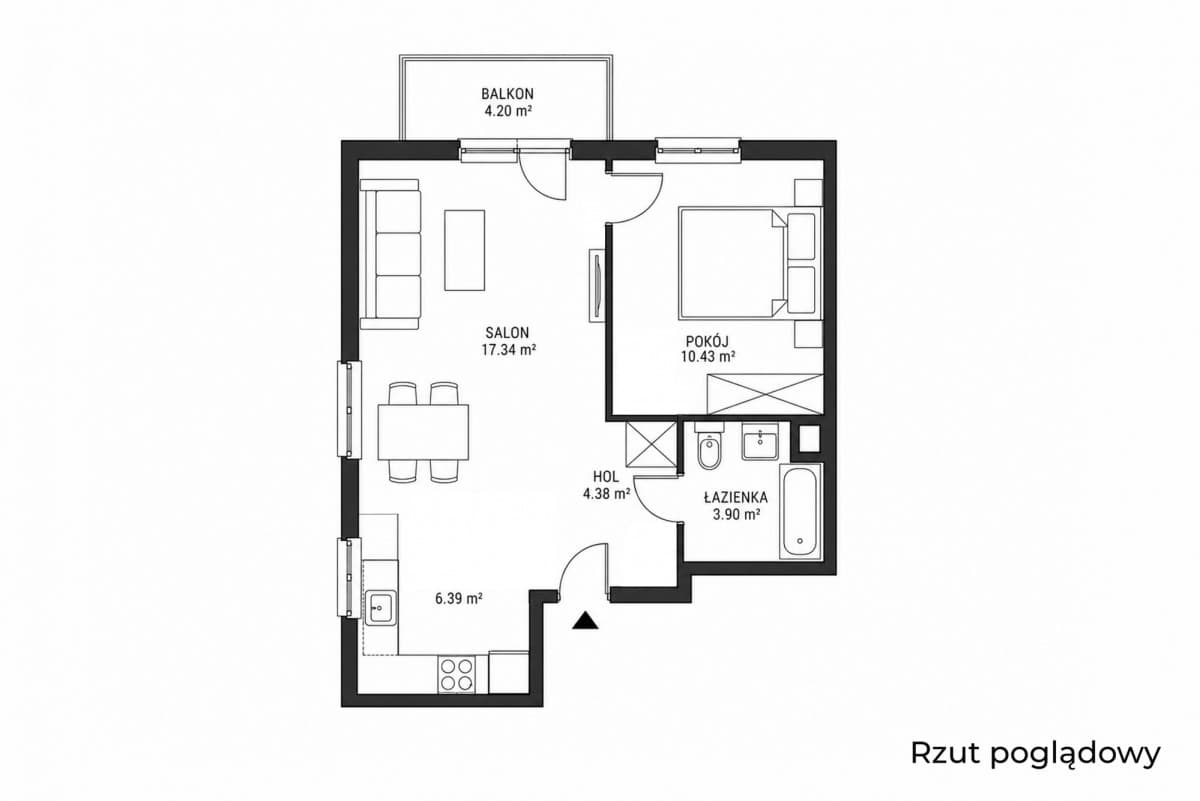 Nowe mieszkanie 2-pokojowe z balkonem – 19