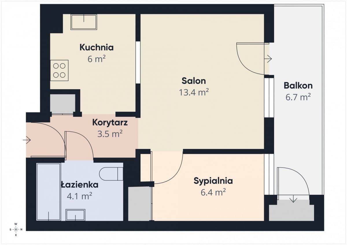 Ciche 2-pokojowe mieszkanie z balkonem blisko metra – 13